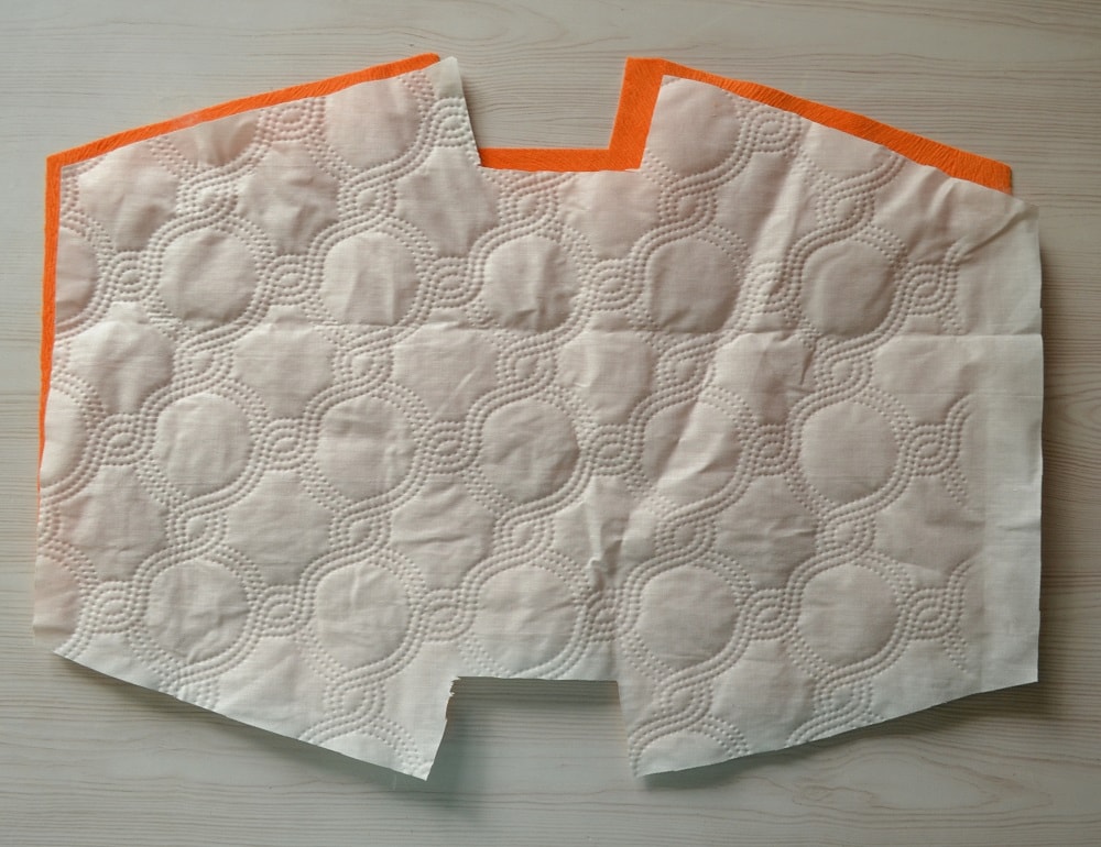 One-side quilted fabric