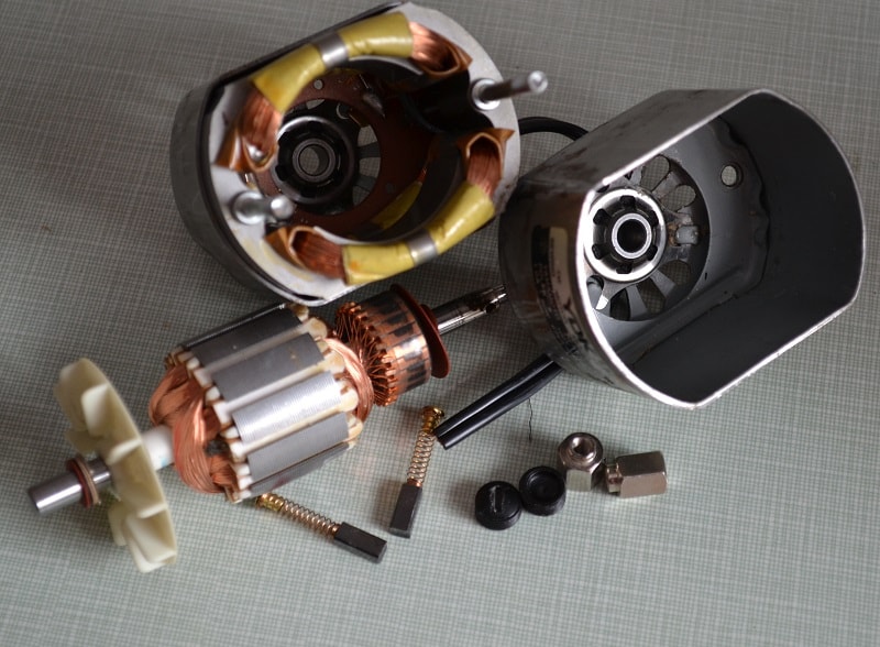 Parts of sewing machine motor