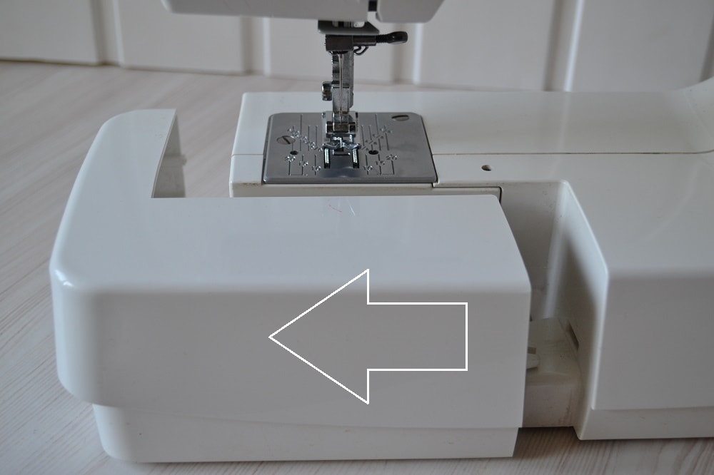 Removable table of sewing machine
