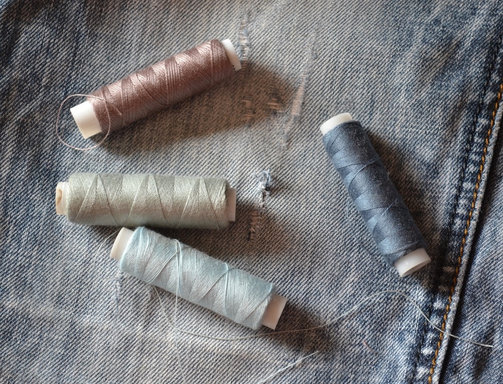 Threads for mending jeans