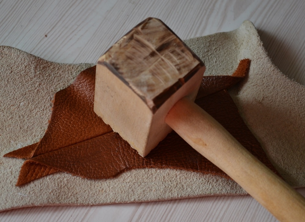 A small hammer for leather