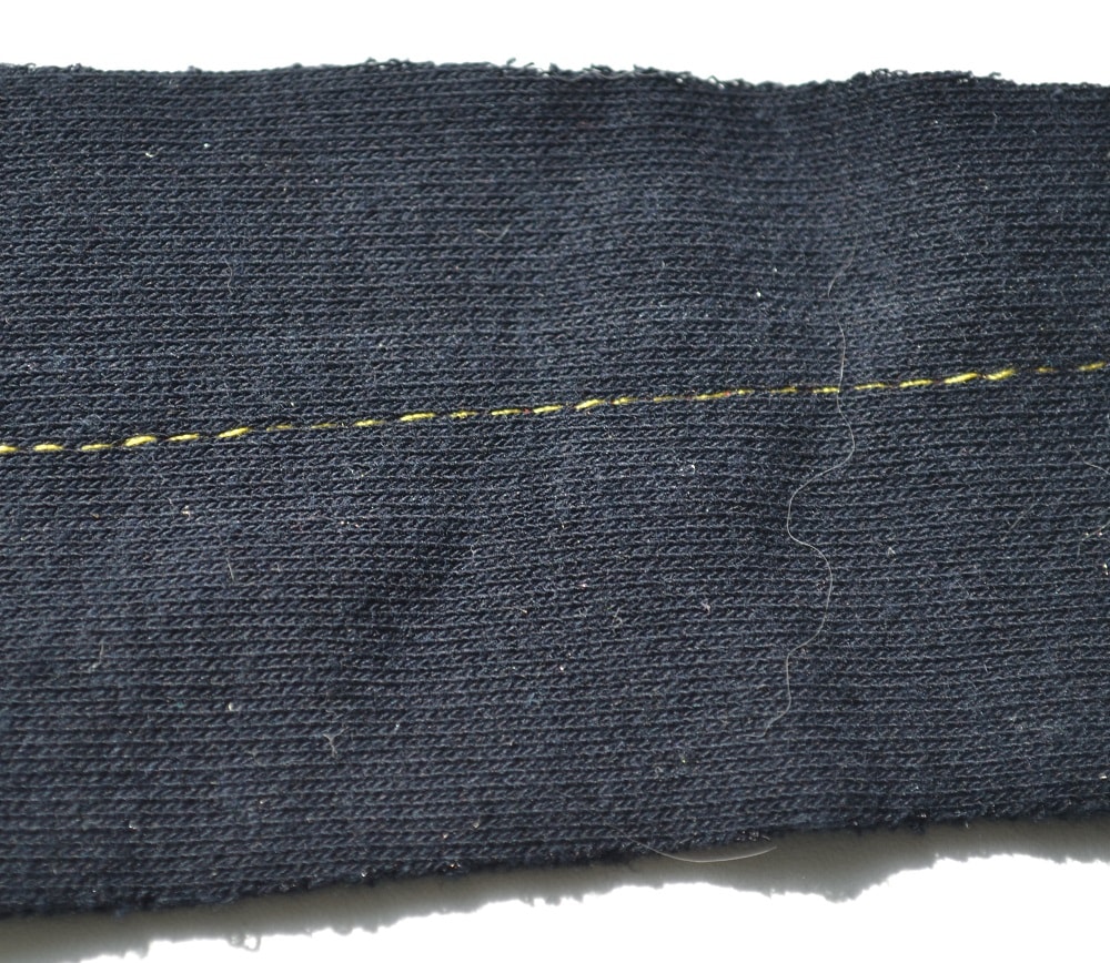 The upper side of stitch line