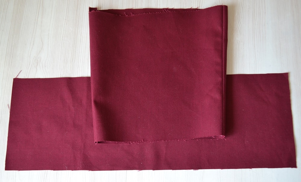 Fabric strip for making a cuff