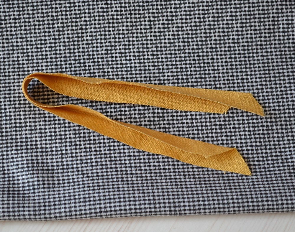 Bias strip is ready for sewing