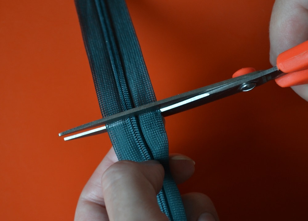 Cutting an invisible zipper