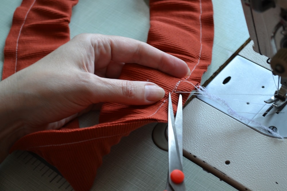 Sewing a waistband casing