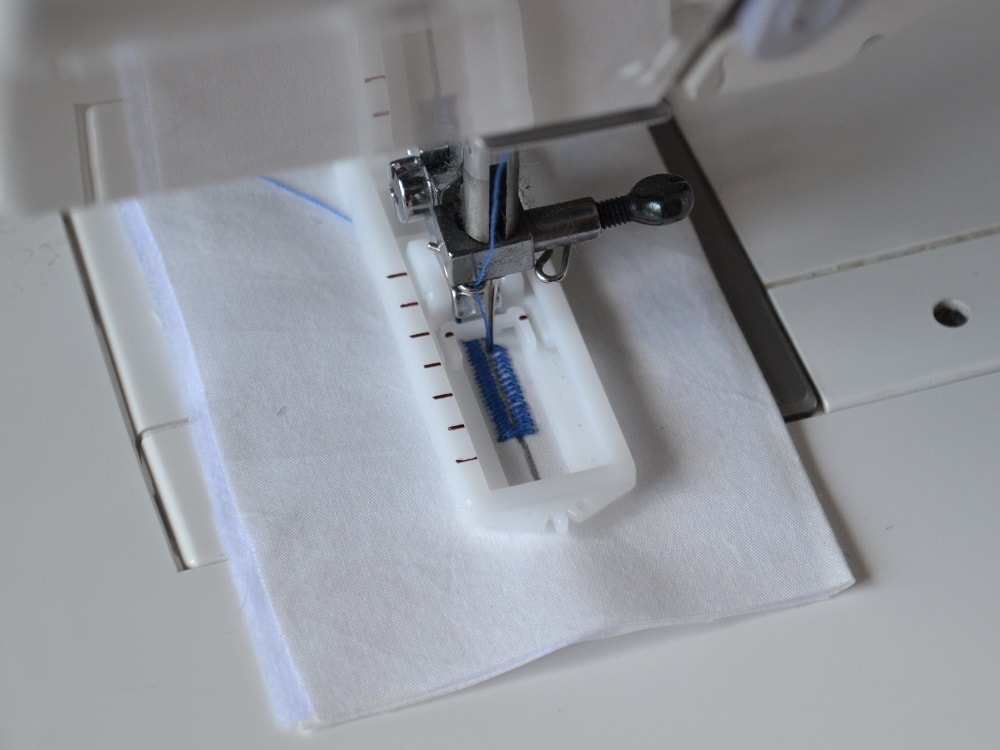 The right side of the buttonhole